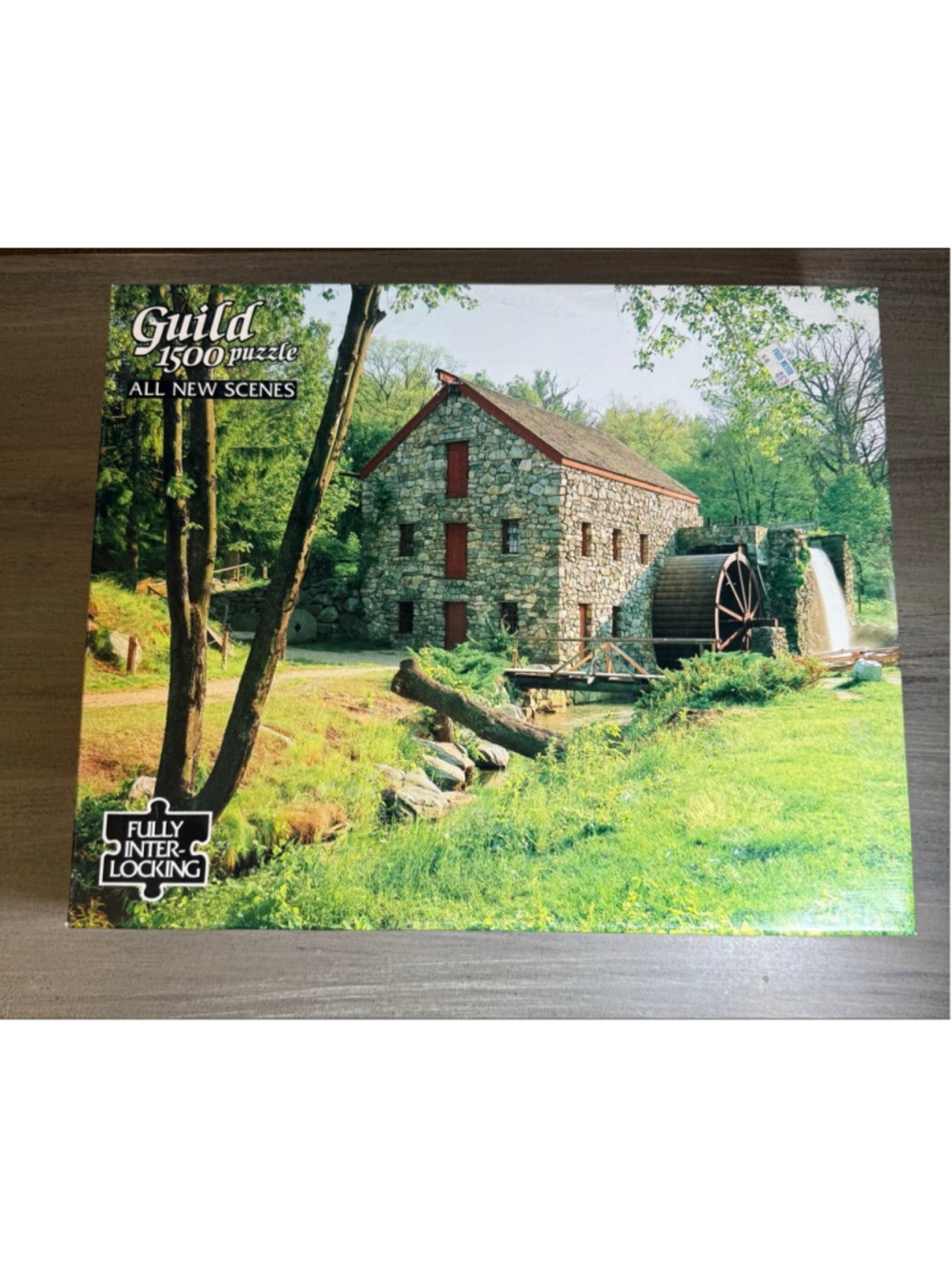 1,500-pc Guild jigsaw puzzle 1986 Wayside Inn Grist Mill Sudbury, Massachusetts